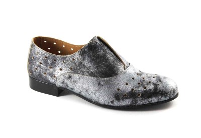 MAT:20 3016 chivas nero antracite scarpe donna puntale forate slip on