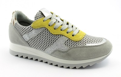 IGI&CO 50022 perla grigio scarpe donna sneakers lacci camoscio