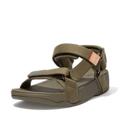 FitFlop RYKER CANVAS BACK STRAP SANDALS MILITARY GREEN