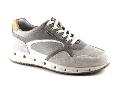 IGI&CO 77161 perla beige scarpe uomo sneakers lacci pelle gore-tex