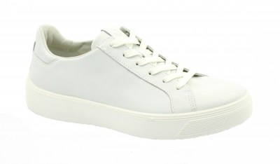 ECCO STREET TRAY W 291143 white  bianco scarpe donna sneakers pelle lacci