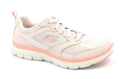 SKECHERS 149305 ACTIVE FLOW pink rosa scarpe donna lacci memory foam