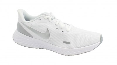 NIKE BQ3207 REVOLUTION 5 white platino bianco scarpe donna sneakers tessuto lacci