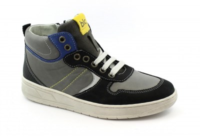 BALOCCHI 612739 BERNIE 36/39 carbone scarpe bambino mid sneaker zip + lacci