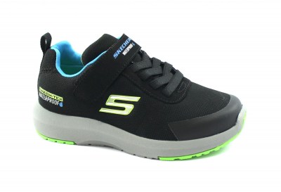 SKECHERS 403661L HYDRODE  black nero scarpe bambino strappo elastico waterproof sneakers