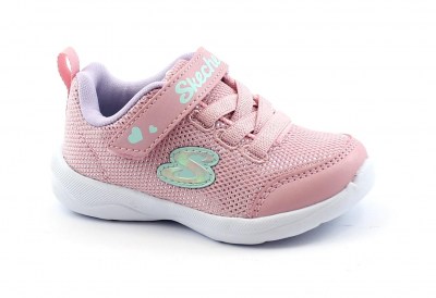 SKECHERS 302885 PKLV pink lavender scarpe bambina sneakers strappo lacci elastico lavabili