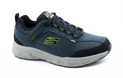 SKECHERS 51893 OAK CANYON navy lime blu scarpe uomo sneakers memory foam outdoor