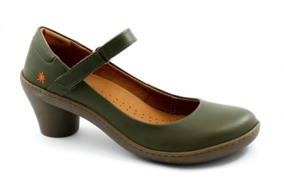 ART COMPANY 1440 ALFAMA kaki verde scarpe donna decolletè tacco pelle cinturino