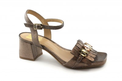 BP ZONE R1801X rame oro scarpe donna sandali tacco pelle cinturino