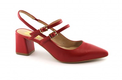 BP ZONE R7404P rosso scarpe donna decolletè sandalo tacco pelle