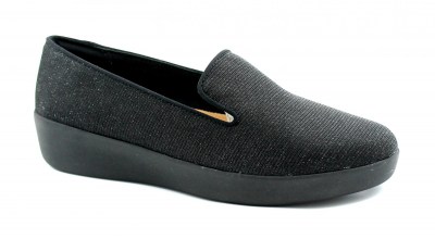 FITFLOP Q89-001 AUDREY GLITZY black scarpa sneakers donna slip on senza lacci