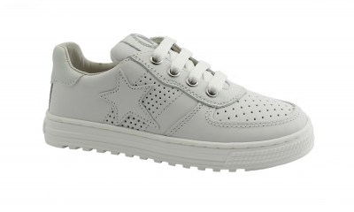 NATURINO HESS HIGH 15896 white bianco sneakers scarpe bambino pelle lacci zip 27/32