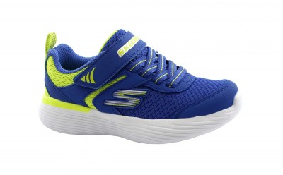 SKECHERS 405102L DARVIX blue lime scarpe bambino sneakers strappo elastico performance