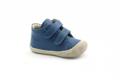 NATURINO COCOON 12904 azure blu scarpe bambino strappi pelle