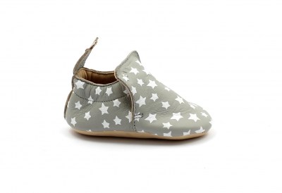 EASY PEASY ACZ111 grigio scarpe pantofola bambina neonata culla pelle 12-18 mesi stelle