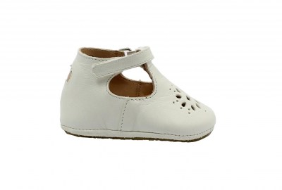 EASY PEASY ADZ231 bianco scarpe pantofola bambina neonata culla pelle