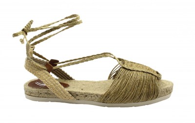 SUYUTE 6685 natural beige scarpe sandali donna corda laccio espadrillas