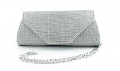 MELLUSO BJ034B argento gliitter borsa donna pochette con catenella