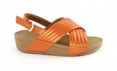 FITFLOP T99-679 LULU PADDED SANDAL amber ash arancione sandalo donna cinturino
