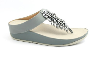 FITFLOP RUMBA TOE-THONG K26-534 dove blue ciabatte infradito donna strass