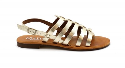 GIADA 5493 platino oro scarpe sandali donna pelle infradito cinturino