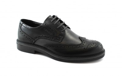 IGI&CO 2111922 nero grigio scarpe uomo eleganti puntale inglese pelle bicolor