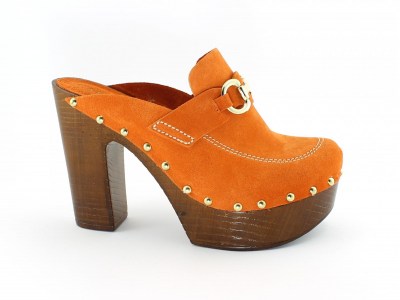 CAFè NOIR HL6050 arancio scarpe sandali donna tacco morsetto