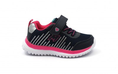 MADIGAN BERNI blu rosa scarpe bambina ginnastica sneakers strappo + elastici