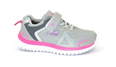 MADIGAN KICK grey grigio rosa scarpe bambina ginnastica sneakers strappo + elastici