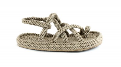 GIADA R320 6463 mink beige scarpe sandali donna spago infradito corda