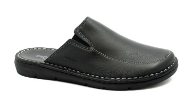 GRUNLAND EBRO CI2517 nero ciabatte pantofole uomo pelle elastici re-soft
