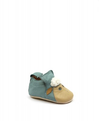 EASY PEASY AEZ21G azzurro scarpe pantofola bambino neonato culla pelle