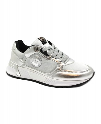 COLMAR DALTON LUX silver argento scarpe donna tessuto sneakers lacci