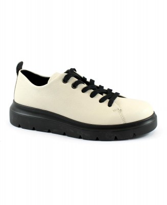 ECCO 216203 NOUVELLE limestone panna sneakers scarpe donna lacci pelle