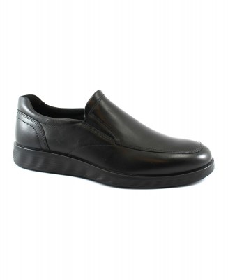 ECCO 520314 S. LITE HYBRID black nero scarpe uomo slip on pelle elastico