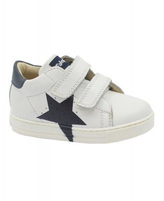 FALCOTTO VENUS 14121 white navy bianco scarpe sneakers bambino strappi pelle