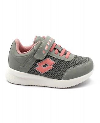 LOTTO 216892 Evobreeze grigio rosa scarpe bambina sneakers ginnastica strappo + elastici