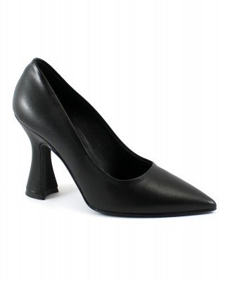 NACREE 410R001 nero scarpe donna decolleté tacco rocchetto punta