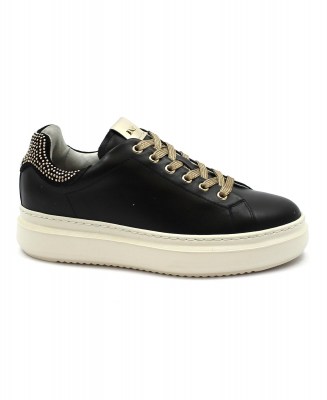 NERO GIARDINI I205370 nero scarpe donna sneakers lacci platform