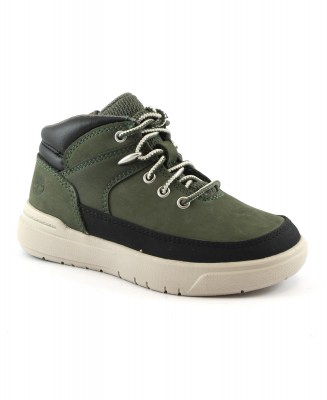 TIMBERLAND A5RYZ SENECA BAY dark green verde bambino sneaker mid scarponcino lacci zip