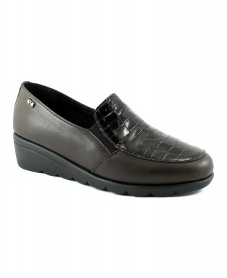 VALLEVERDE VS10301 marrone scarpe donna comfort zeppetta elastici