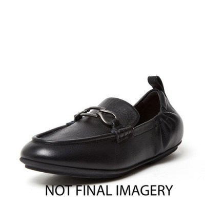 FitFlop ALLEGRO CHAIN LEATHER LOAFERS ALL BLACK