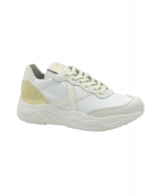 MUNICH 8770117 WAVE bianco scarpe donna sneakers lacci pelle