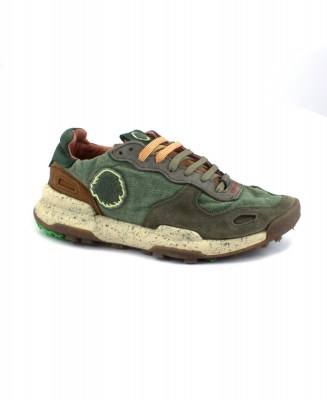 SATORISAN 110071 Chacrona wild grass verde scarpe uomo sneakers lacci tessuto