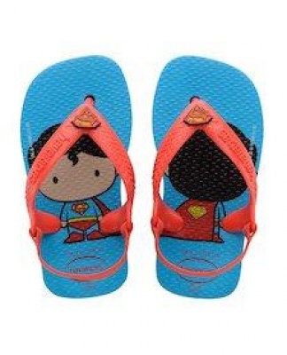 HAVAIANAS N B HEROIS 7151 blu turquoise rosso ciabatte bambino infradito gomma