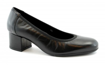 CINZIA SOFT IQ217-N nero scarpe donna ballerina tacco pelle