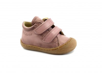 NATURINO COCOON 12904 rosa antico scarpe bambina strappi  pelle
