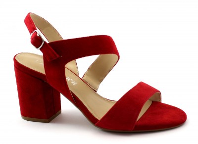 CAFè NOIR LG522 rosso sandali donna camoscio tacco cinturino