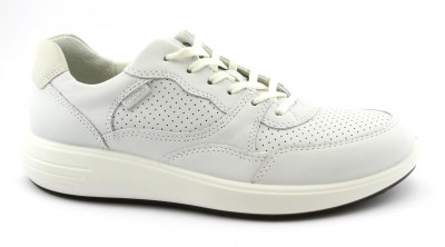 ECCO SOFT 7 RUNNER 460613 whitw bianco scarpe donna sneakers lacci pelle