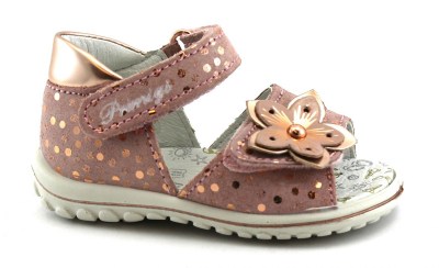 PRIMIGI 5365211 cipria rosa scarpe sandalo bambina tallone strappi pelle fiore